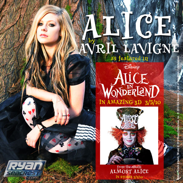 Avril Lavinge Alice For the soundtrack to Alice In Wonderland which also 
